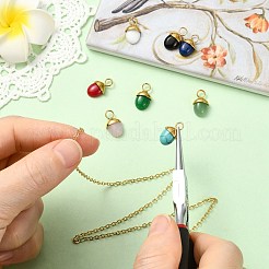 8Pcs 8 Colors Natural & Synthetic Mixed Gemstone Pendants&nbsp;STAS-CJ0003-51