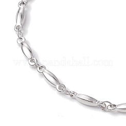 Non-Tarnish 304 Stainless Steel Bar Link Chain Anklets&nbsp;AJEW-AN00602-01