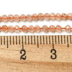 Natural Sunstone Beads Strands&nbsp;X-G-K182-2mm-13A