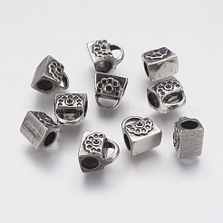 Ion Plating(IP) 304 Stainless Steel European Beads Rhinestone Settings&nbsp;STAS-J022-001AS