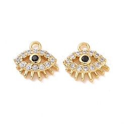 Eye Brass Micro Pave Cubic Zirconia Charms&nbsp;KK-G435-22G