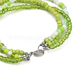 Glass Seed Beads Multi-strand Bracelets for Women&nbsp;BJEW-JB12052-01