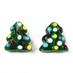 Christmas Themed Handmade Lampwork Beads&nbsp;XMAS-PW0001-213F