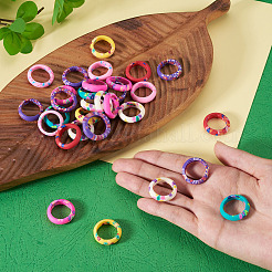 30Pcs Handmade Polymer Clay Finger Rings&nbsp;RJEW-TA0001-11A