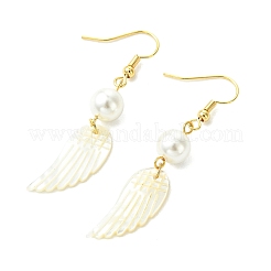 Natural White Shell Dangle Earrings&nbsp;EJEW-JE07204