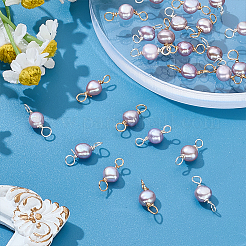 24Pcs 2 Colors Natural Cultured Freshwater Pearl Two Sides Polished Charms&nbsp;PALLOY-ME00012