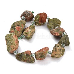 Natural Unakite Beads Strands&nbsp;GG-CBA0B77-A16-03