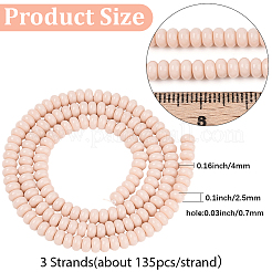 3Starnds Opaque Spray Painted Glass Beads&nbsp;GLAA-PA0001-35D