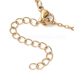 Natural Rose Quartz Heart Pendant 304 Stainless Steel Cable Chain Necklaces for Women&nbsp;NJEW-JN05796-02