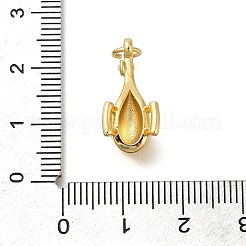 Rack Plating Brass with Cubic Zirconia Pendants&nbsp;KK-Z086-29G-01