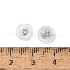 Long-Lasting Plated Brass Silicone Ear Nuts&nbsp;KK-K381-04P