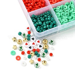 Christmas DIY Acrylic & CCB Plastic & Polymer Clay & Glass Beads Bracelets Jewelry Making Kits&nbsp;DIY-FS0006-22