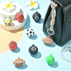 12Pcs 6 Styles PVC Opaque Plastic Pendants&nbsp;KY-CJ0002-15