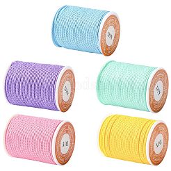 5 Rolls 5 Colors Round Waxed Polyester Cord&nbsp;YC-FS0001-02A