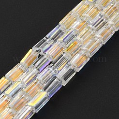 Electroplate Transparent Glass Beads Strands&nbsp;EGLA-H106-01A-AB01