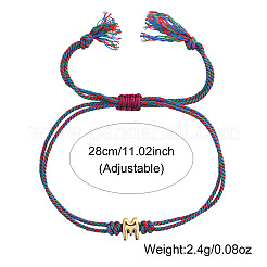 304 Stainless Steel Alphabet Bead Adjustable Bracelets&nbsp;IC6774-13