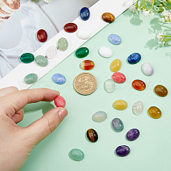 32Pcs 16 Styles Natural & Synthetic Mixed Gemstone Cabochons&nbsp;G-FH0002-49