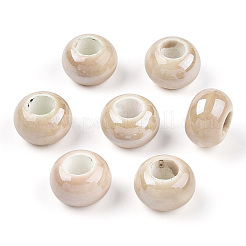 Glazed Porcelain Rondelle Beads&nbsp;PORC-Q219-13x9-F13