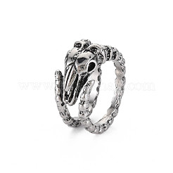 Skull Wide Open Cuff Ring&nbsp;RJEW-S038-242