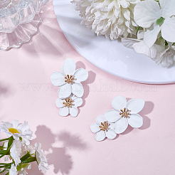 1 Pair Alloy Flower Dangle Stud Earrings&nbsp;EJEW-SP0001-18