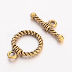Tibetan Style Alloy Toggle Clasps&nbsp;EA9138Y