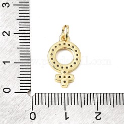 Brass Micro Pave Clear Cubic Zirconia Pendants&nbsp;CU-CBA3C32-05G