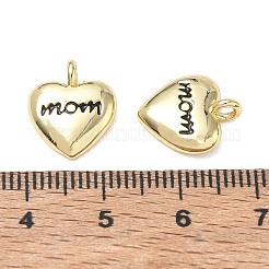 Mother's Day Brass Enamel Pendants&nbsp;KK-CBA9234-06G-02