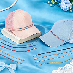 12Pcs Platinum Alloy Rhinestone Hat Chains&nbsp;AJEW-NB0009-42