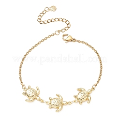 3Pcs 3 Styles 304 Stainless Steel Turtle Link Bracelets&nbsp;BJEW-JB13417