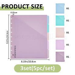 5Pcs PP Separate Loose Leaf File Folder&nbsp;OFST-WH0004-092C