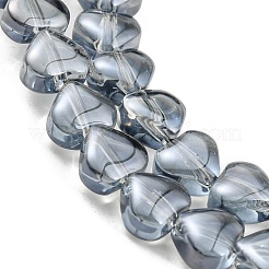 Pearl Luster Plated Electroplate Transparent Glass Beads Strands&nbsp;EGLA-G037-09A-PL01