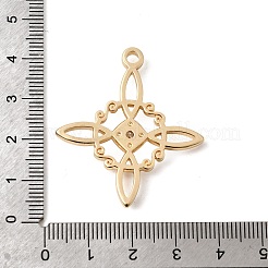 Brass Pave Clear Cubic Zirconia Pendants&nbsp;ZIRC-L106-04G-02