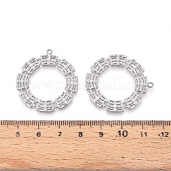 304 Stainless Steel Hollow Pendants&nbsp;STAS-T064-73P