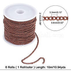 6Colors Unwelded Iron Twisted Chains&nbsp;CH-AR0001-03