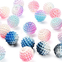 50Pcs 5 Colors Imitation Pearl Acrylic Beads&nbsp;OACR-FS0001-04