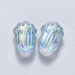 Transparent Spray Painted Glass Beads&nbsp;GLAA-S190-004B-02