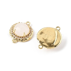 Natural Quartz Crystal Rock Crystal Faceted Connector Charms&nbsp;G-H323-03G-13