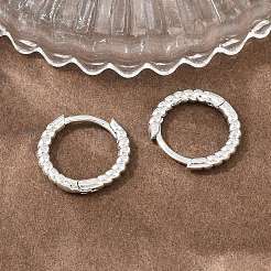 Brass Huggie Hoop Earrings&nbsp;KK-CBA8324-18B-P