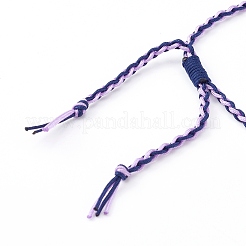 Adjustable Two Tone Nylon Thread Braided Bead Bracelets&nbsp;BJEW-JB05960