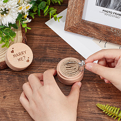 Column Wooden Finger Ring Storage Boxs&nbsp;CON-WH0086-063A