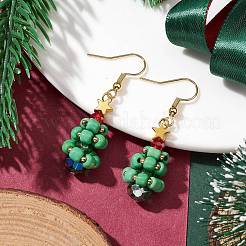 GLass Dangle Earrings&nbsp;EJEW-TA00440-02