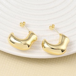 Brass Stud Earrings for Women&nbsp;KK-CBAD851-17G
