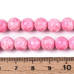 Dyed Synthetic Fossil Beads Strands&nbsp;G-T139-8mm-66C