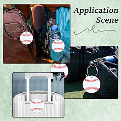 12Pcs PVC Baseball Luggage Tags&nbsp;AJEW-SP0004-23A