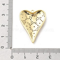Brass Micro Pave Clear Cubic Zirconia Pendants&nbsp;KK-L228-43B-G