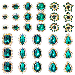 100Pcs Teardrop/Heart/Star Sew on Rhinestones&nbsp;GACR-TA0001-07C