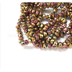 Electroplate Glass Bead Strands&nbsp;X-EGLA-G014-8mm-FP01