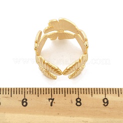 Flower Brass Finger Rings for Women&nbsp;RJEW-B119-09G