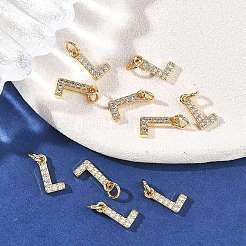 SHEGRACE Brass Micro Pave Clear Cubic Zirconia Pendants&nbsp;XGRQ29051-394G-L