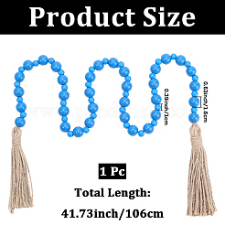 1Pc Round Natural Wood Beads Wall Hanging Decorations&nbsp;HJEW-CN0001-38D